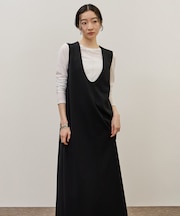 ディープネックカットソーワンピース