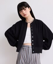 【WEB限定】メニーボタンリップルシアーカーディガン