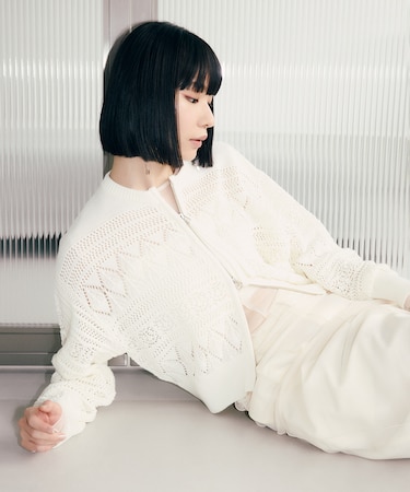 【WEB限定】パターンニットブルゾン