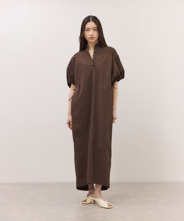 ハーフスリーブタフタワンピース