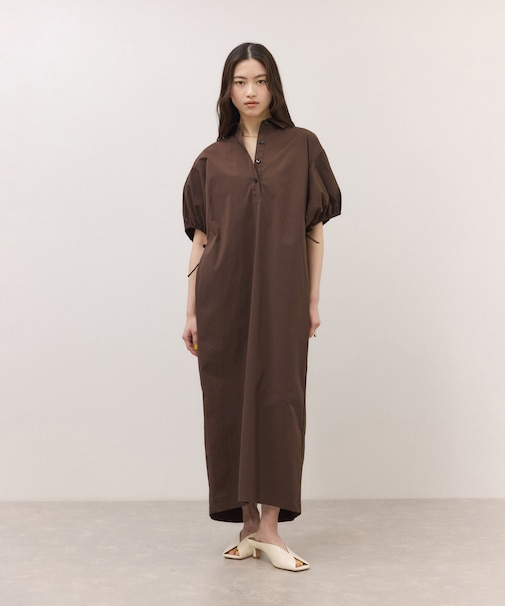 ハーフスリーブタフタワンピース