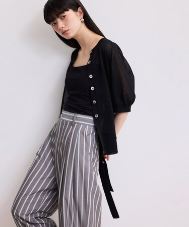 【WEB限定】バックスリットベルテッドカーディガン