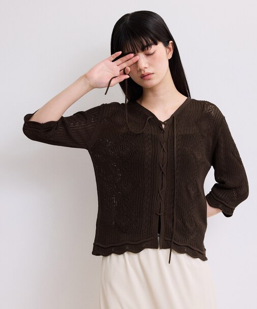 【WEB限定】2wayレースアップカーディガン
