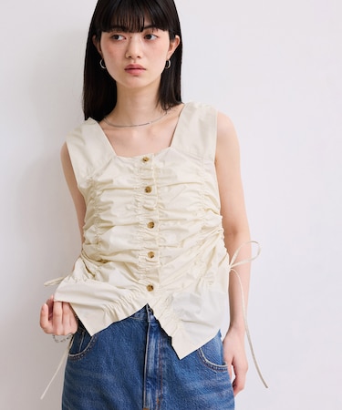 【WEB限定】シャーリングジレ