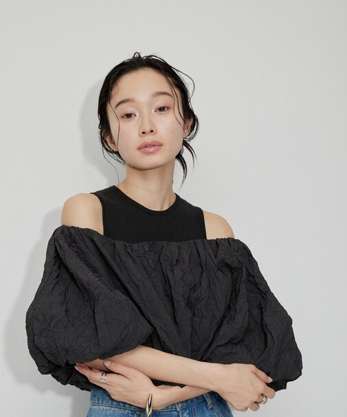 【WEB限定】ニットタンクセットクロップドプルオーバー