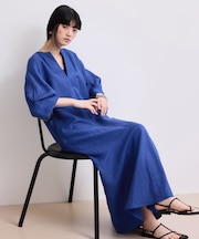 【WEB限定】リネンボリュームスリーブワンピース