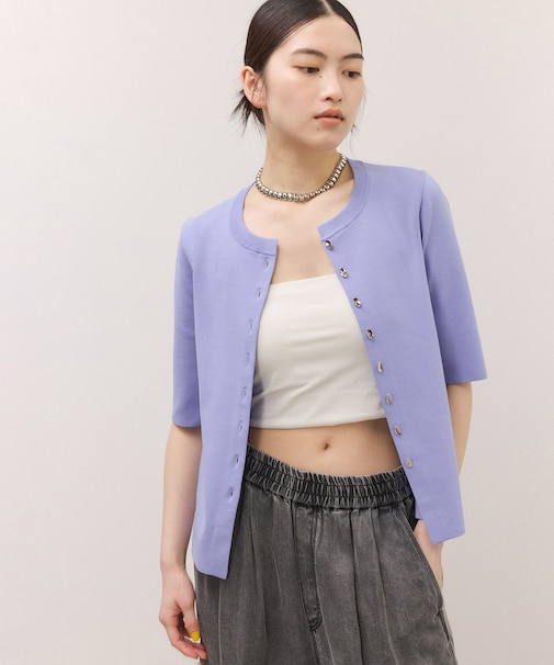 キュプラMIXクールタッチカーディガン/UV抑制/接触冷感