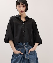 TWシアートロクロップドシャツ/接触冷感/防シワ