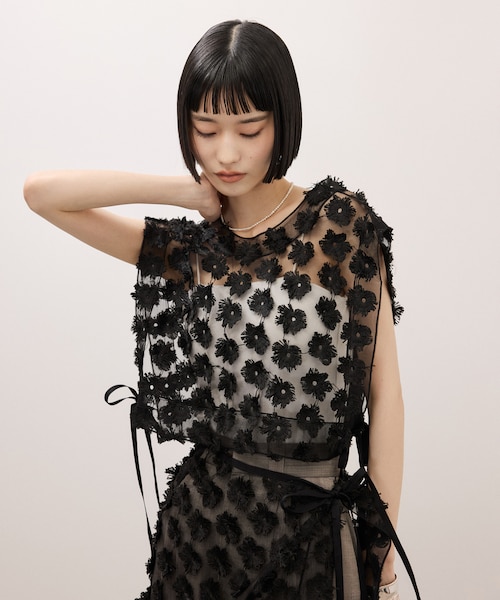 ADAM ET ROPÉ FEMME フラワーチュール2WAYトップス フラワーチュール2WAYトップス｜アダムエロペの通販｜&mall（アンド