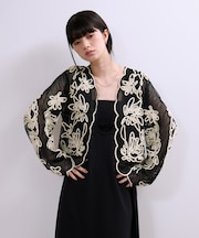 【WEB限定】メッシュエンブロイダリーカーディガン