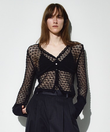 【EMOELLE】透かし編みカーディガン