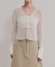 【EMOELLE】透かし編みカーディガン