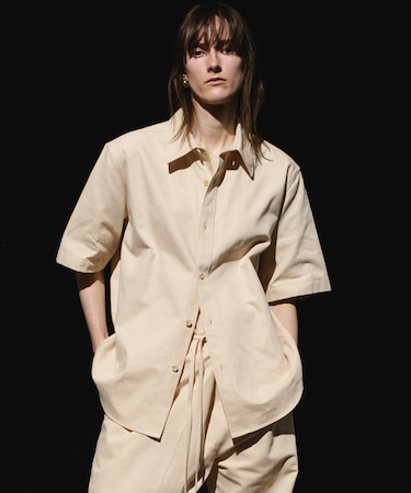 【EMOELLE】ハーフスリーブシャツ