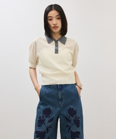 【定番】ラミーニットポロシャツ
