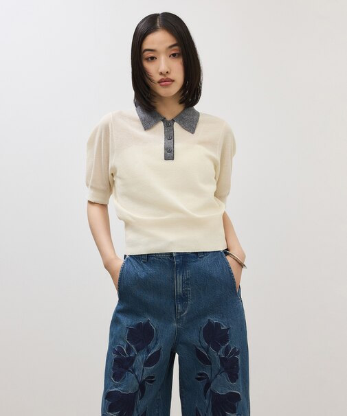 【定番】ラミーニットポロシャツ
