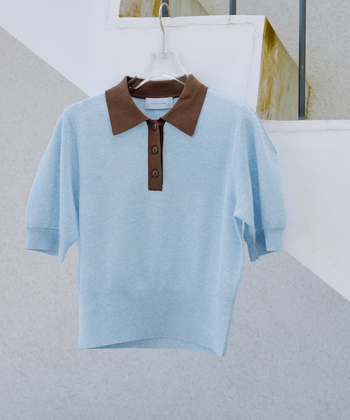 ラミーニットポロシャツ　アダムエロペ 定番】ラミーニットポロシャツ｜アダムエロペの通販｜&mall（アンド