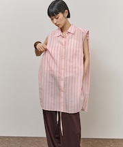 FabRICAストライプアジャストノースリーブシャツ