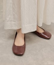【定番】ラウンドフラットシューズ