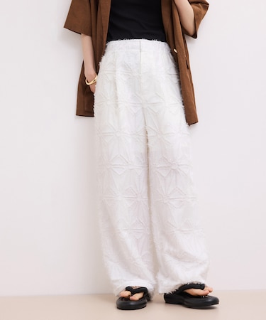 【WEB限定】フリンジジャガードパンツ