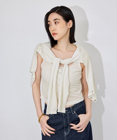 【定番】マルチWAYシアートリコットベロアカーディガン