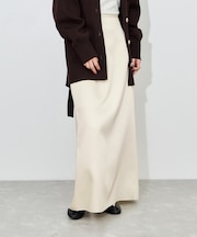 ダブルサテンストレートスカート
