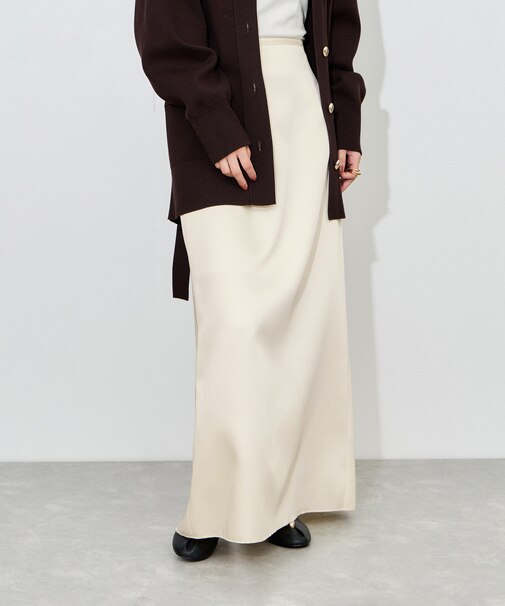 ダブルサテンストレートスカート