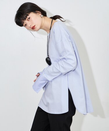 シャツカフスロングスリーブTシャツ
