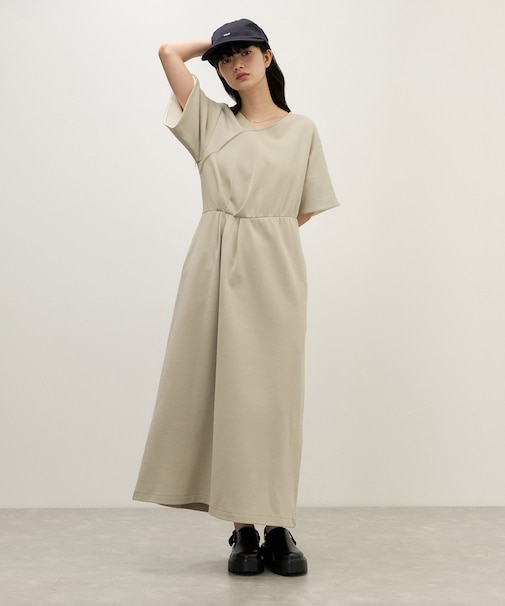 【WEB限定】アシンメトリータックワンピース