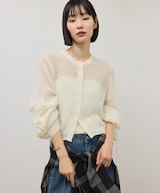 【WEB限定】シアーモヘアリボンカーディガン
