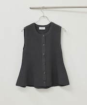 【WEB限定】・【サステナブル】ペプラムニットジレ