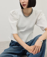 【WEB限定】パフスリーブニットプルオーバー