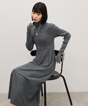 【WEB限定】・【定番】MIXパターンニットワンピース