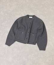 【サステナブル】フォルムスリーブクルーネックカーディガン
