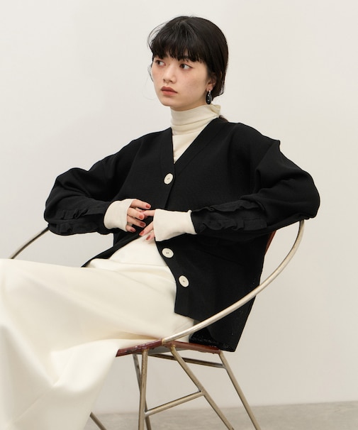 【WEB限定】フリルスリーブカーディガン