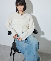 【WEB限定】・【定番】ダブルモヘヤシャーリングカーディガン