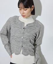 【WEB限定】・【定番】ダブルモヘヤシャーリングカーディガン