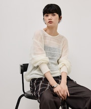 【WEB限定】2wayモヘアMIXギャザーニット