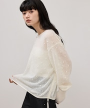 【WEB限定】2wayモヘアMIXギャザーニット