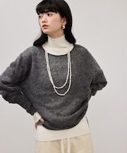 【WEB限定】2wayモヘアMIXギャザーニット