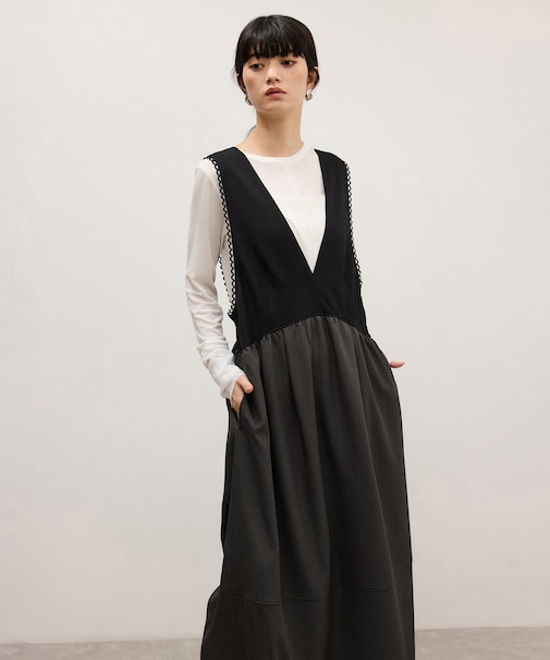 【WEB限定】スカラップディディールAラインワンピース