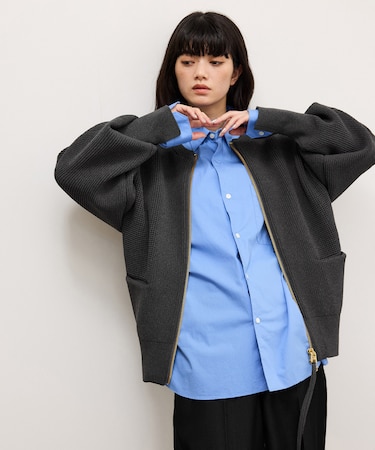 【WEB限定】・【定番】ジップニットカーディガン