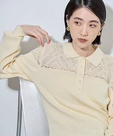 クロシェTOPニットプルオーバー