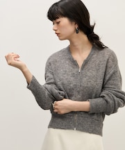 【WEB限定】モヘヤジップカーディガン