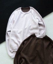 カシミヤブレンドリバーシブルCNニット