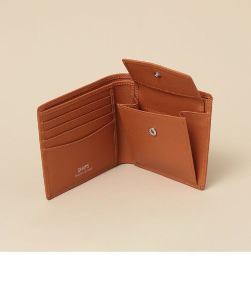 SHIPS:【SAFFIANO LEATHER】 イタリアンレザー 2つ折 財布