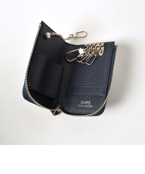 SHIPS:【SAFFIANO LEATHER】 イタリアンレザー キーケース
