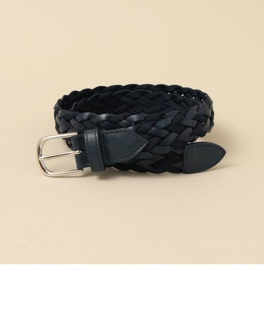 SHIPS: イタリア製 レザー コンビネーション メッシュ ベルト