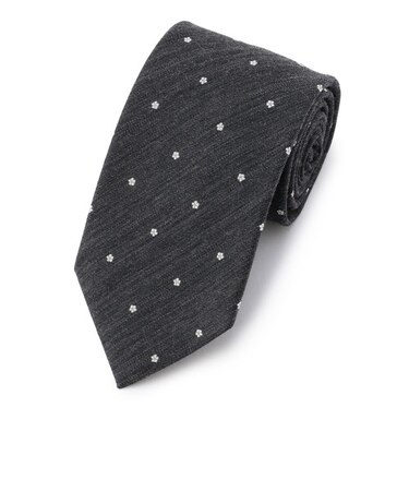 SD: ウール/シルク ワンポイント フラワーコモン ネクタイ