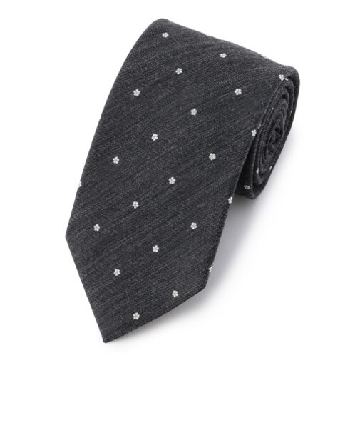 SD: ウール/シルク ワンポイント フラワーコモン ネクタイ