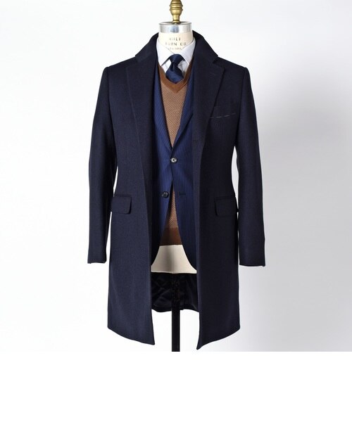 SD: 【PIACENZA】 ソリッド ロングチェスターコート｜シップスの通販